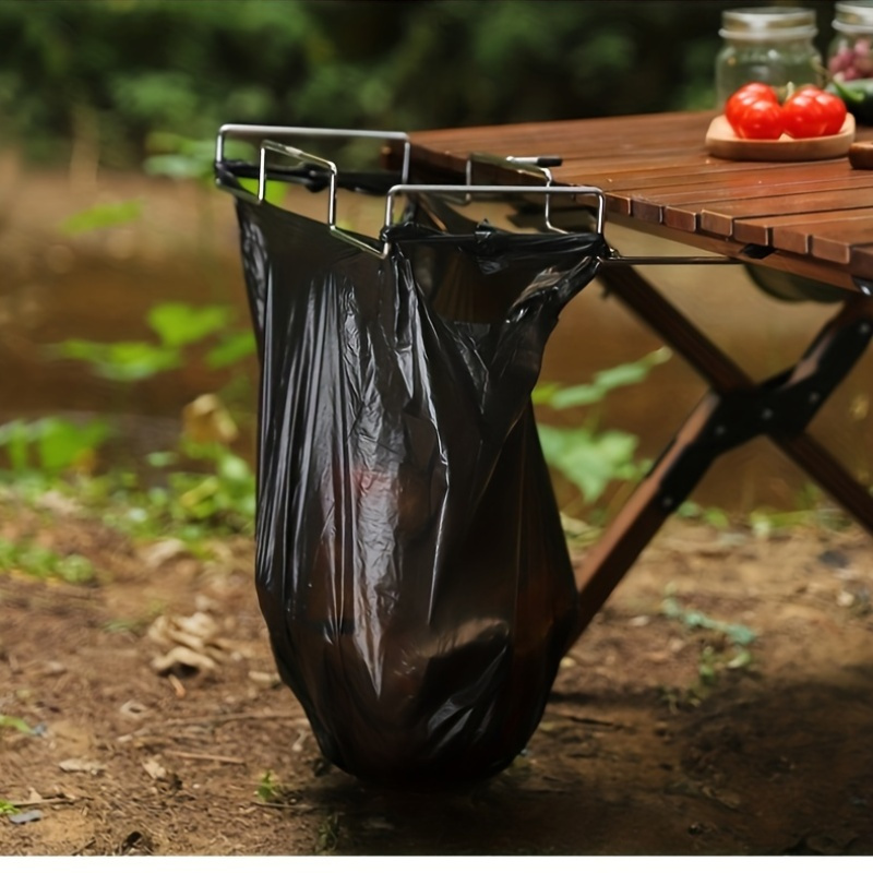 Outdoor Camping Bin - 1 outdoor camping garbage bag rack,