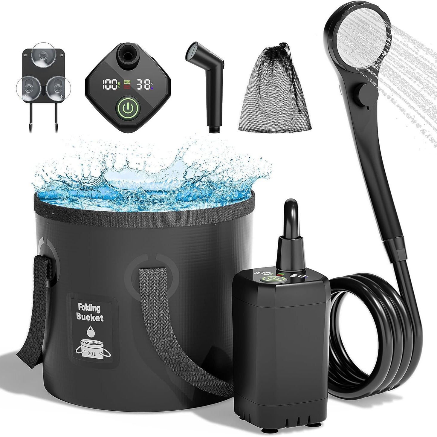 Outdoor Camping Showers - Portable Self-Priming Electric Outdoor Shower Simple