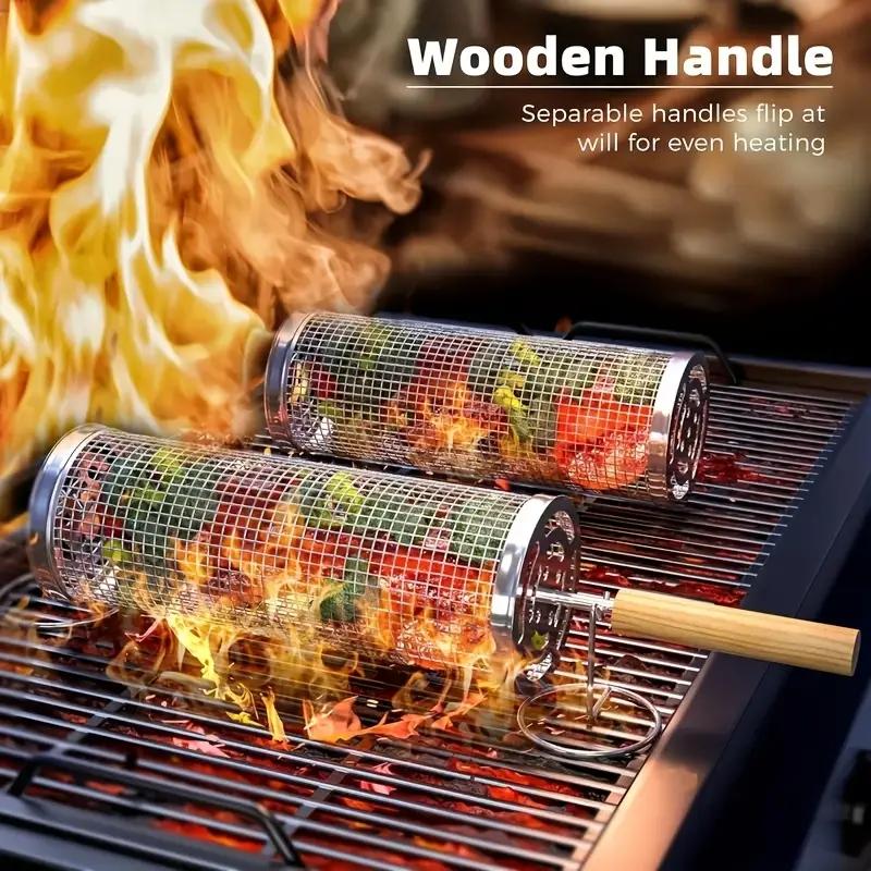 Cooking Outdoor Camping - Food Grade Stainless Steel Round Rolling