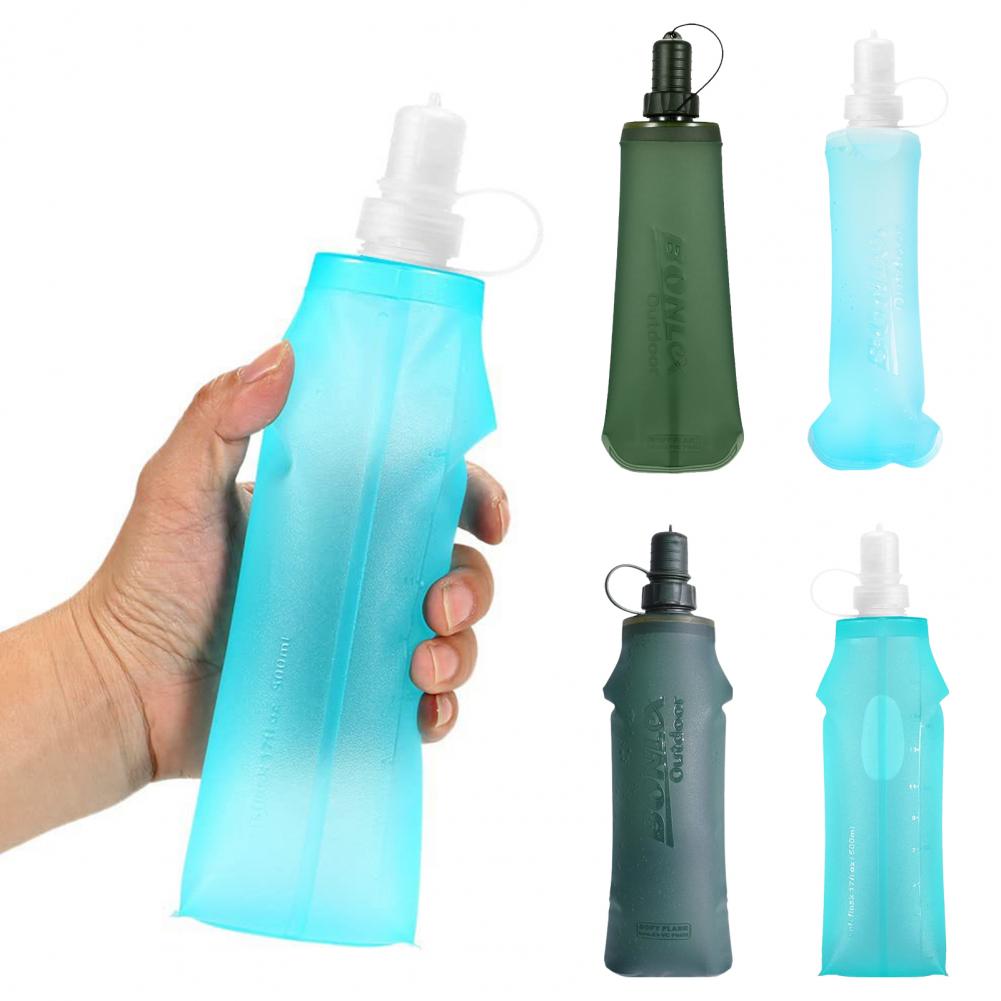Collapsible Water Bottle - 250/500ML Folding Water Bottles TPU Water
