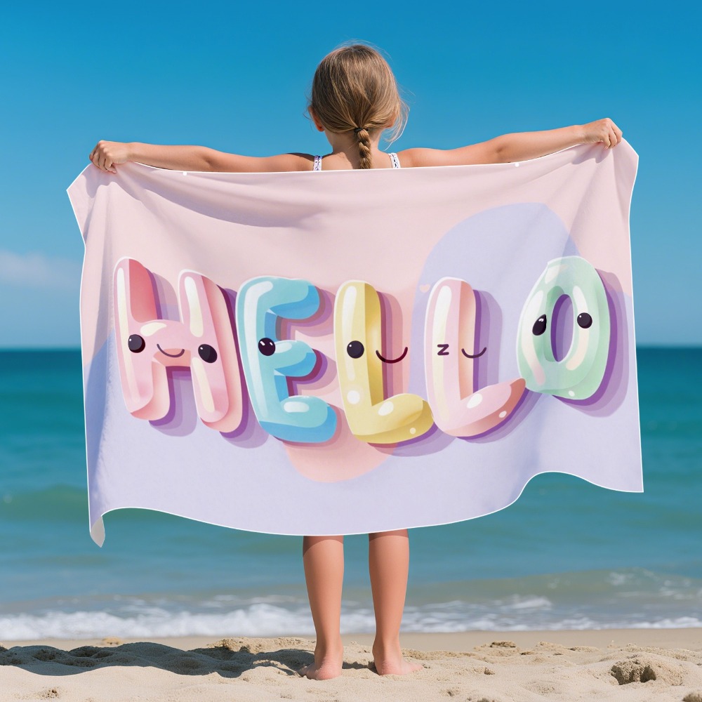 Outdoor Camping Mat - Cartoon Pattern Beach Towel Kids' Version31x51in