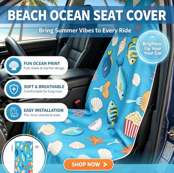 Outdoor Camping Mat - 2‑in‑1 Beach Towel Car Seat Cover
