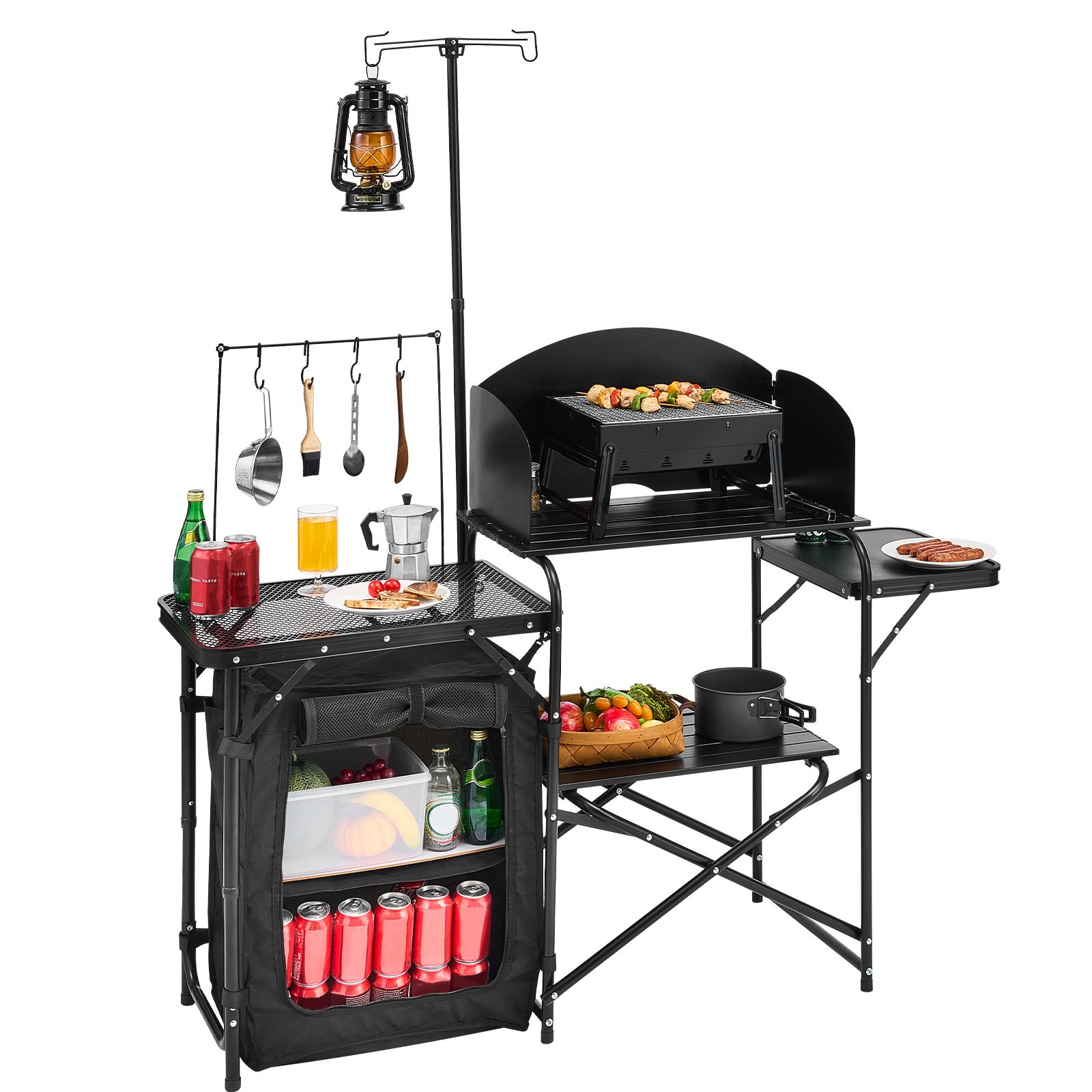 Outdoor Camping Kitchen Setup - Camping Kitchen Table, Outdoor Camp Cooking