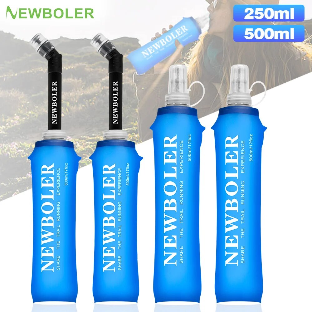 Collapsible Water Bottle - NEWBOLER 250ml 500ml Water Bottle TPU