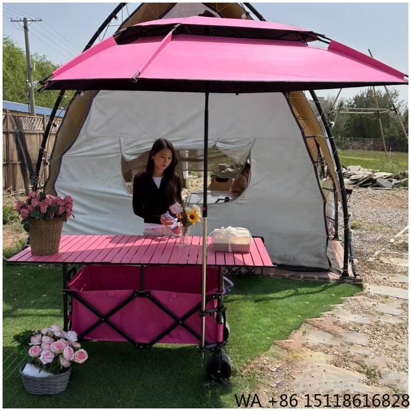Outdoor Camping Wagon - 420L High Quality 4-Position Height Adjustable