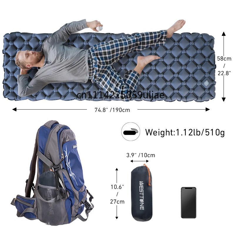 WESTTUNE Camping Sleeping Pad  - đánh giá và giá Outdoor Inflatable Camping Tent With Air Pump