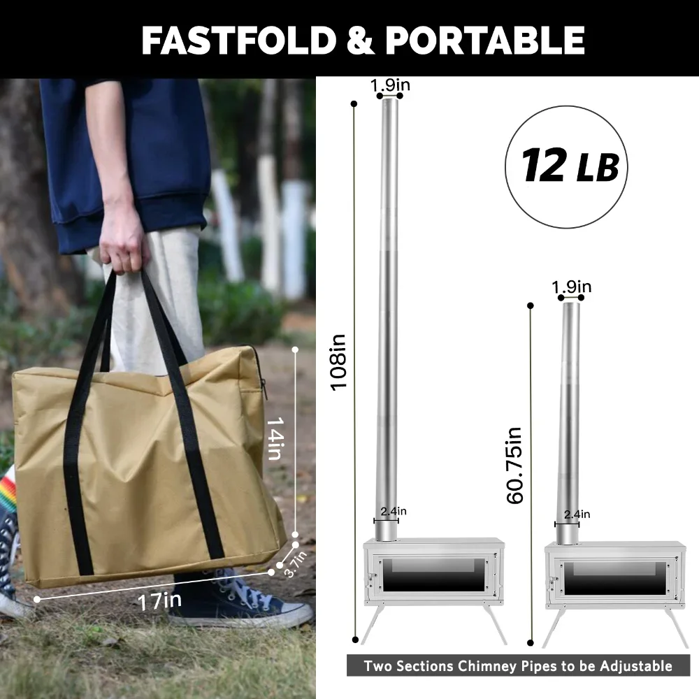 CHANGE MOORE Outdoor Portable  - đánh giá và giá Outdoor Camping Wood Burning Stove
