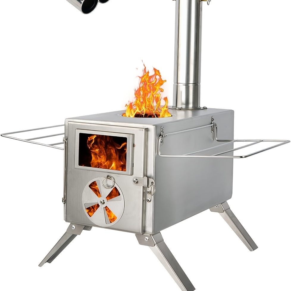 Camping wood stove stainless s - đánh giá và giá Outdoor Camping Wood Burning Stove