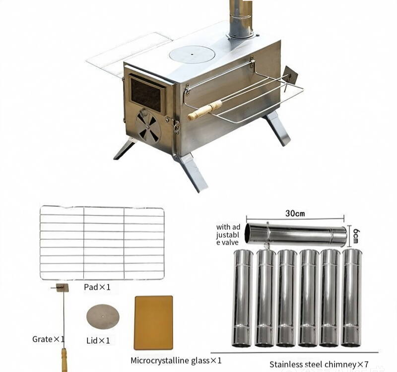 Camping wood stove stainless s - đánh giá và giá Outdoor Camping Wood Burning Stove