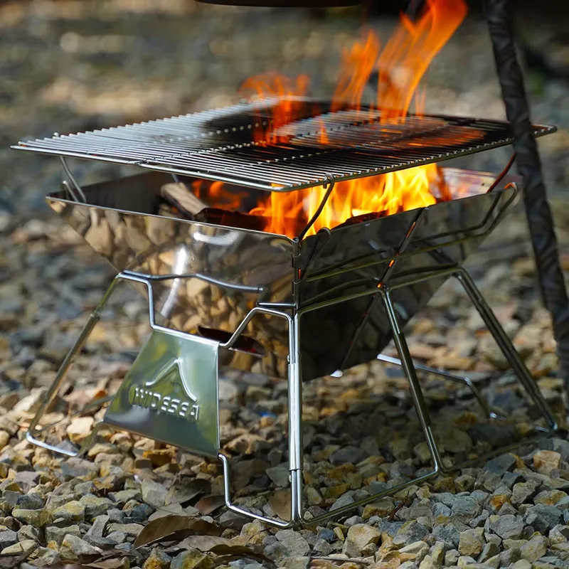 Outdoor Camping BBQ Grill, Wid - đánh giá và giá Outdoor Camping Wood Burning Stove