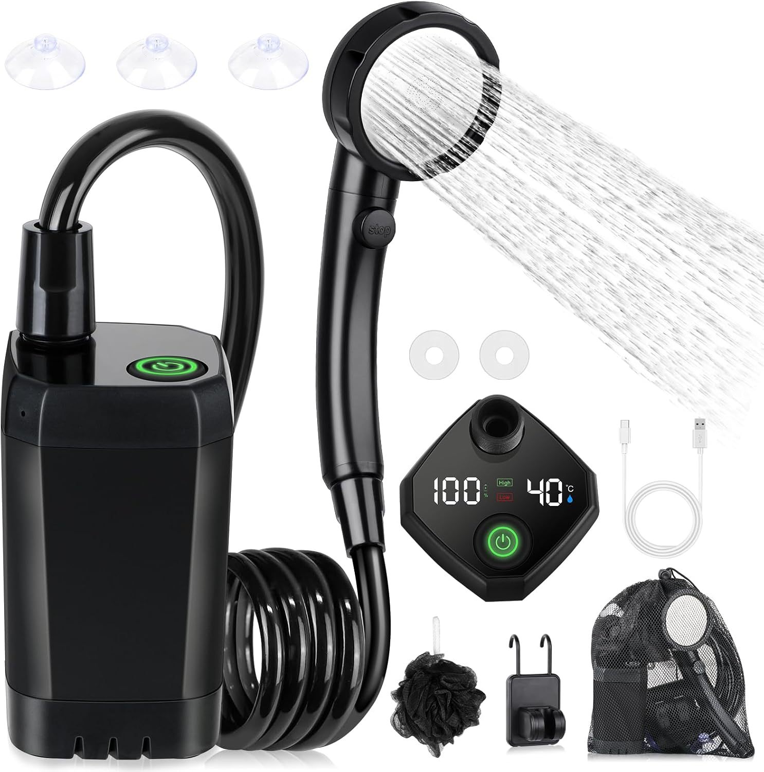 Portable Self-Priming Electric - đánh giá và giá Outdoor Camping Showers