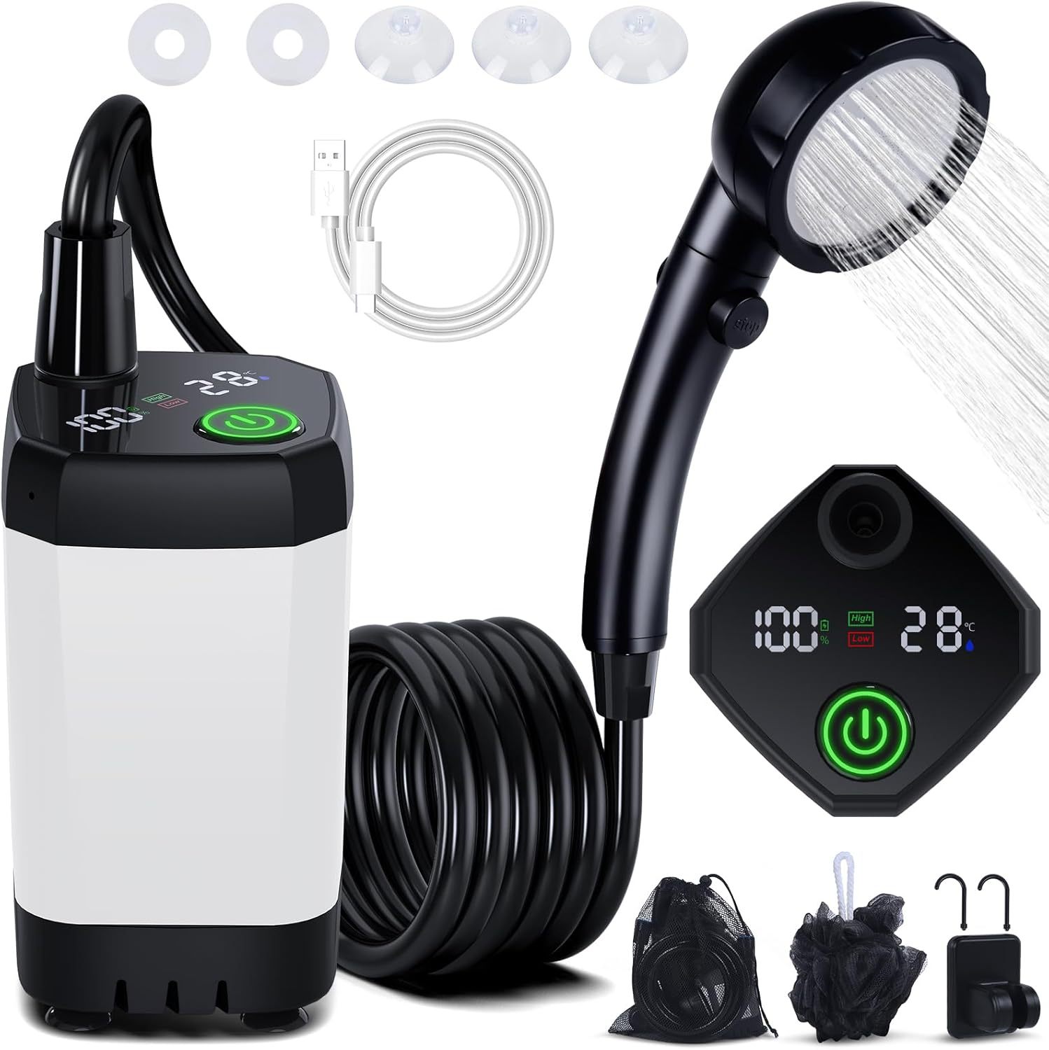 Portable Self-Priming Electric - đánh giá và giá Outdoor Camping Showers