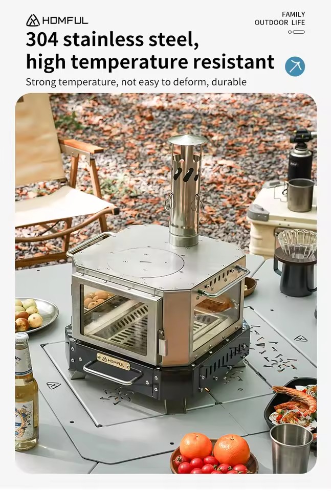 HOMFUL Portable Firewood Stove - đánh giá và giá Outdoor Camping Wood Burning Stove