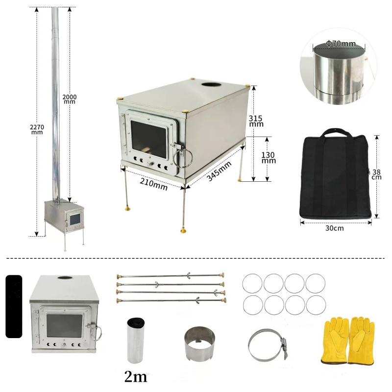 Foldable  Tent Stove Lightweig - đánh giá và giá Outdoor Camping Wood Burning Stove