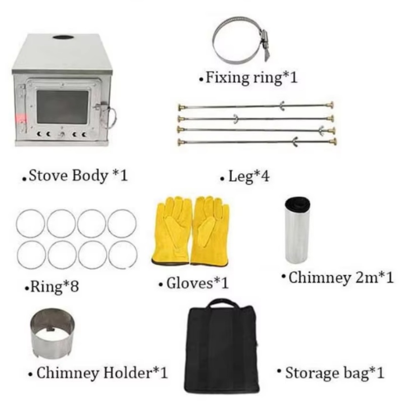 Foldable  Tent Stove Lightweig - đánh giá và giá Outdoor Camping Wood Burning Stove