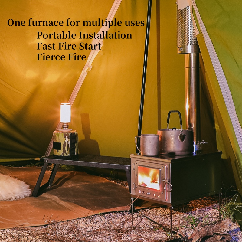 Foldable  Tent Stove Lightweig - đánh giá và giá Outdoor Camping Wood Burning Stove
