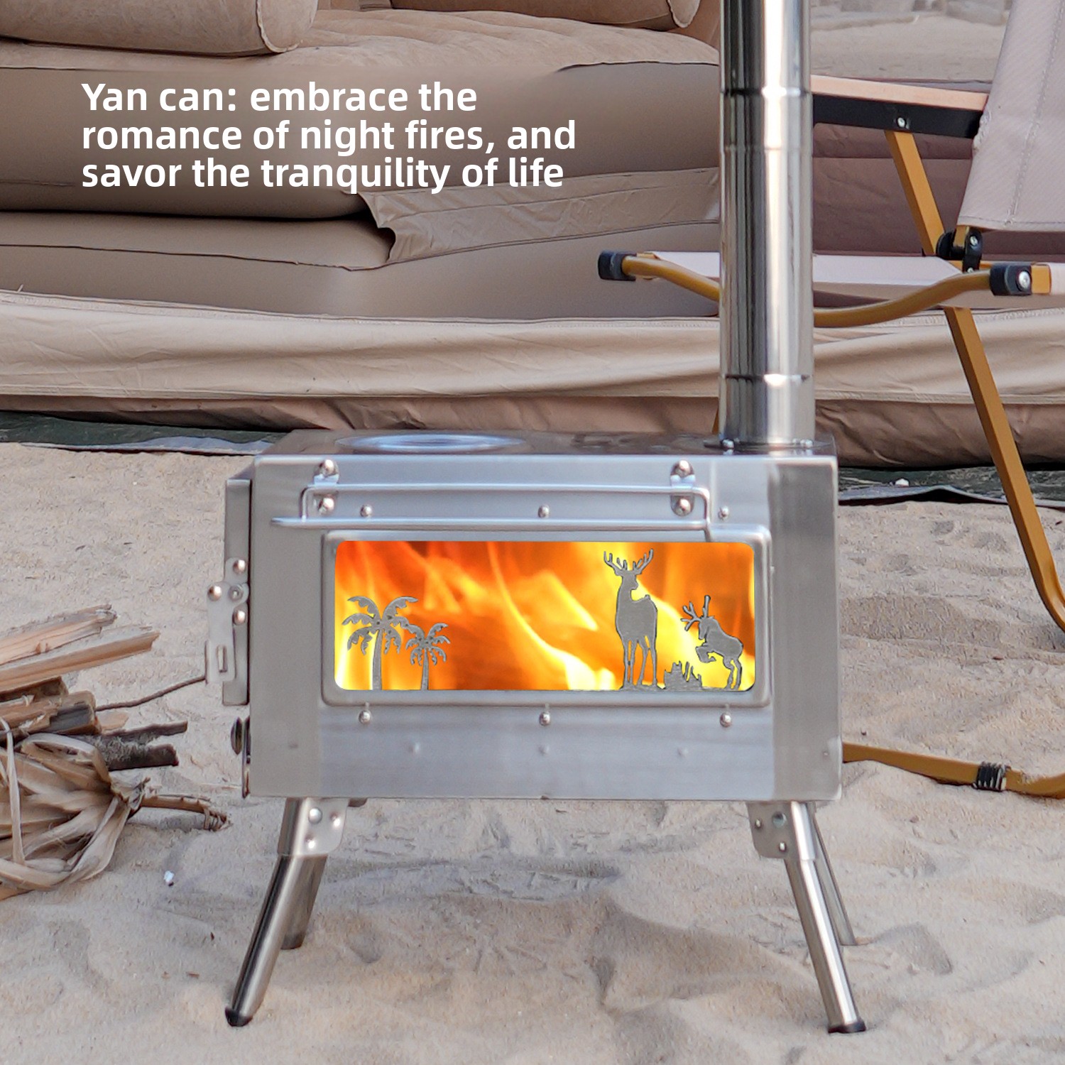 Portable Folding Wood-burning  - đánh giá và giá Outdoor Camping Wood Burning Stove