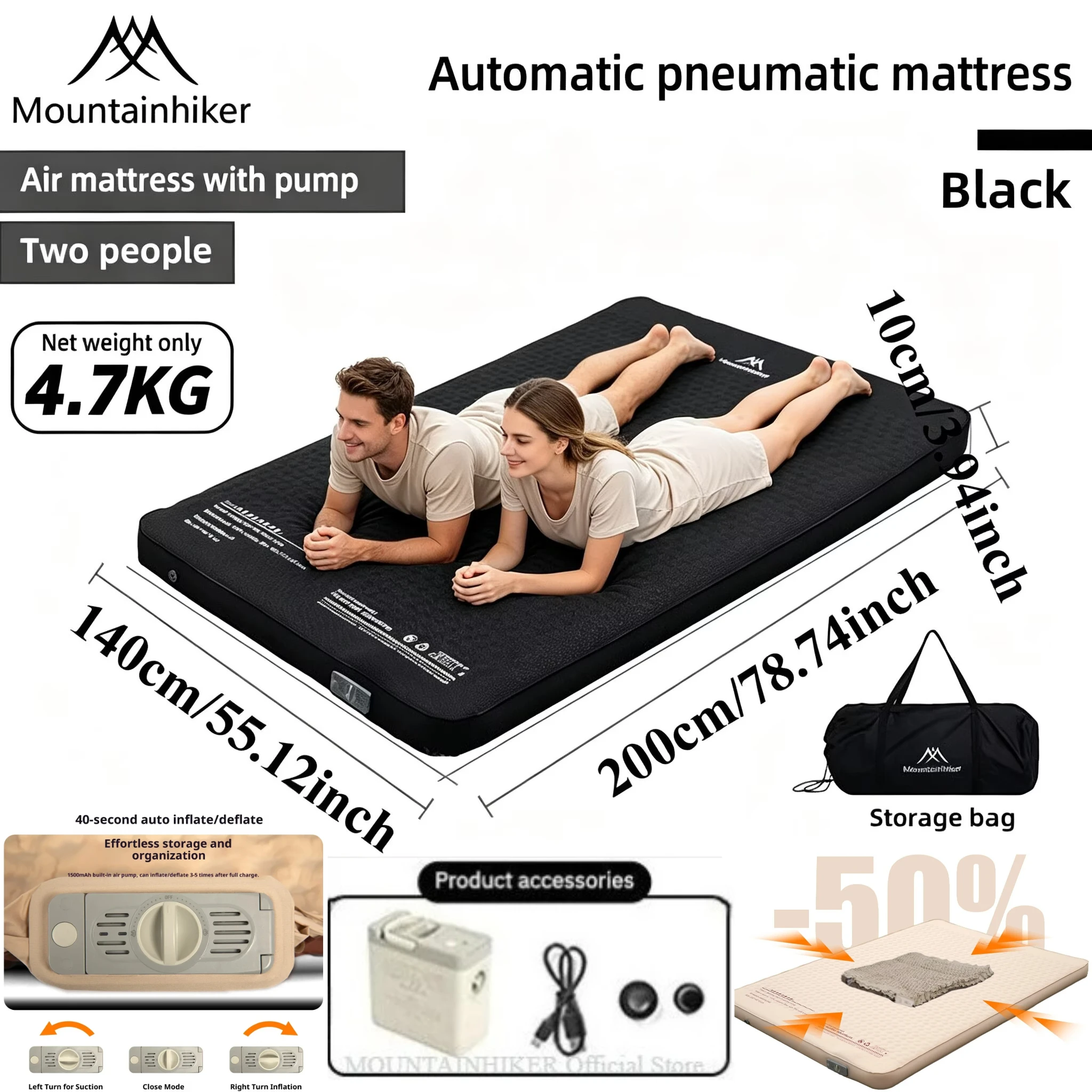 MOUNTAINHIKER Inflatable Mattr - đánh giá và giá Outdoor Inflatable Camping Tent With Air Pump