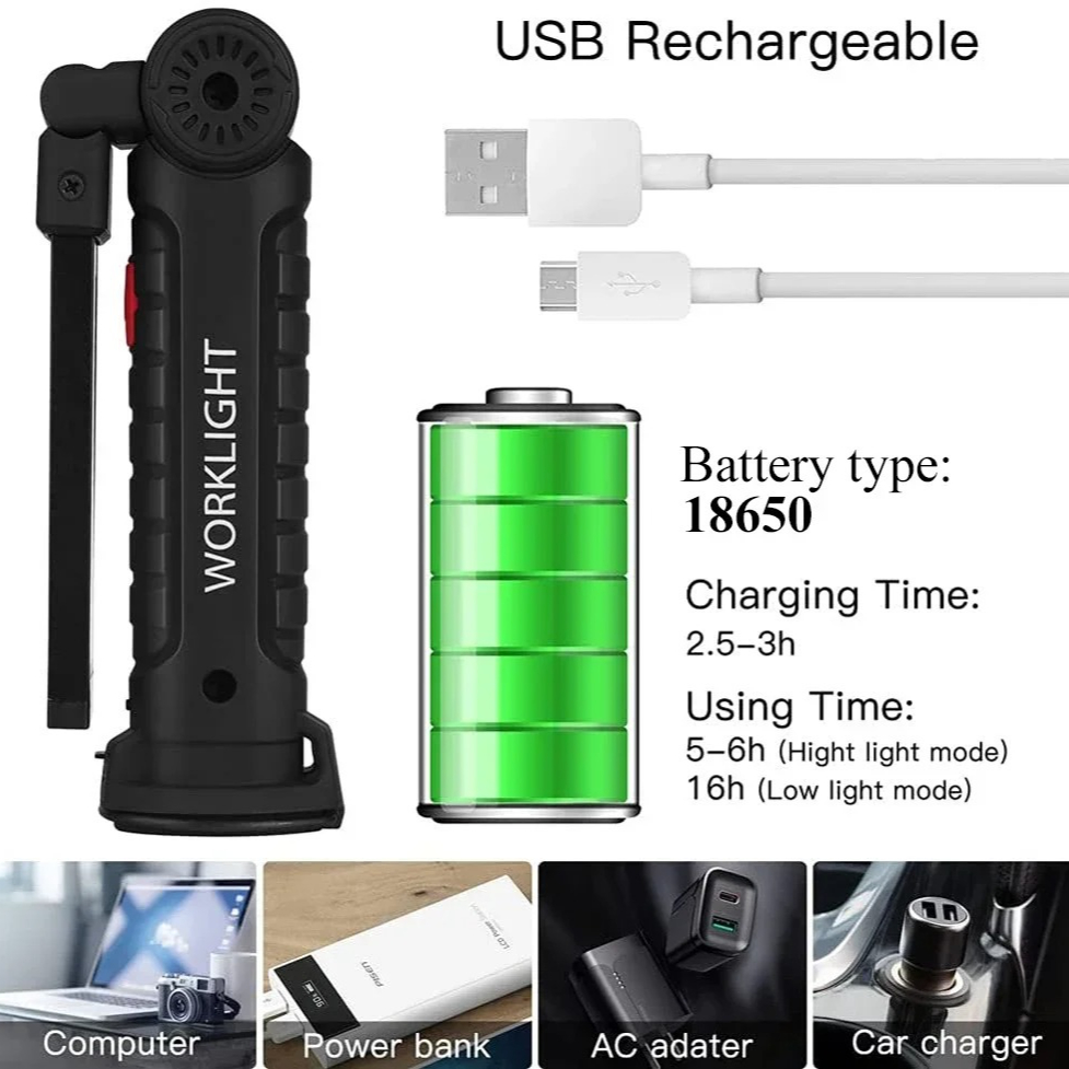 Portable COB LED Flashlight US - đánh giá và giá Outdoor Camping Light Portable