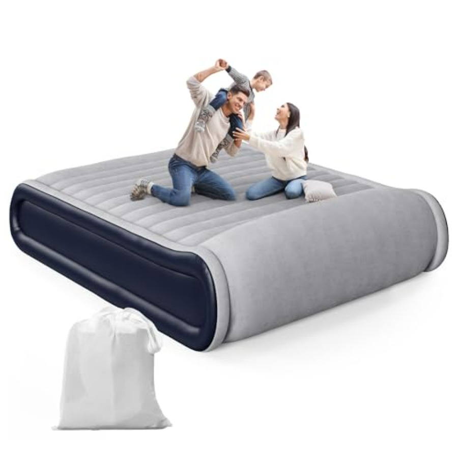 Queen Air Mattress with Built- - đánh giá và giá Outdoor Inflatable Camping Tent With Air Pump