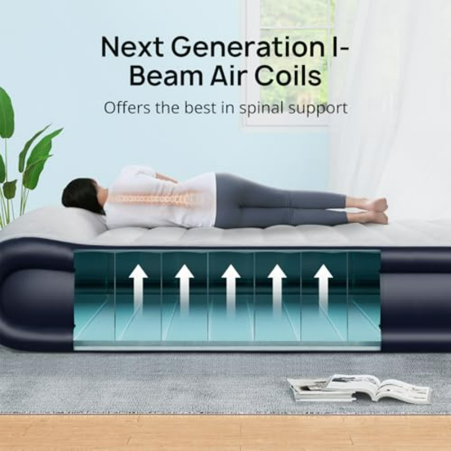 Queen Air Mattress with Built- - đánh giá và giá Outdoor Inflatable Camping Tent With Air Pump