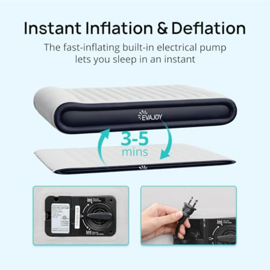 Queen Air Mattress with Built- - đánh giá và giá Outdoor Inflatable Camping Tent With Air Pump