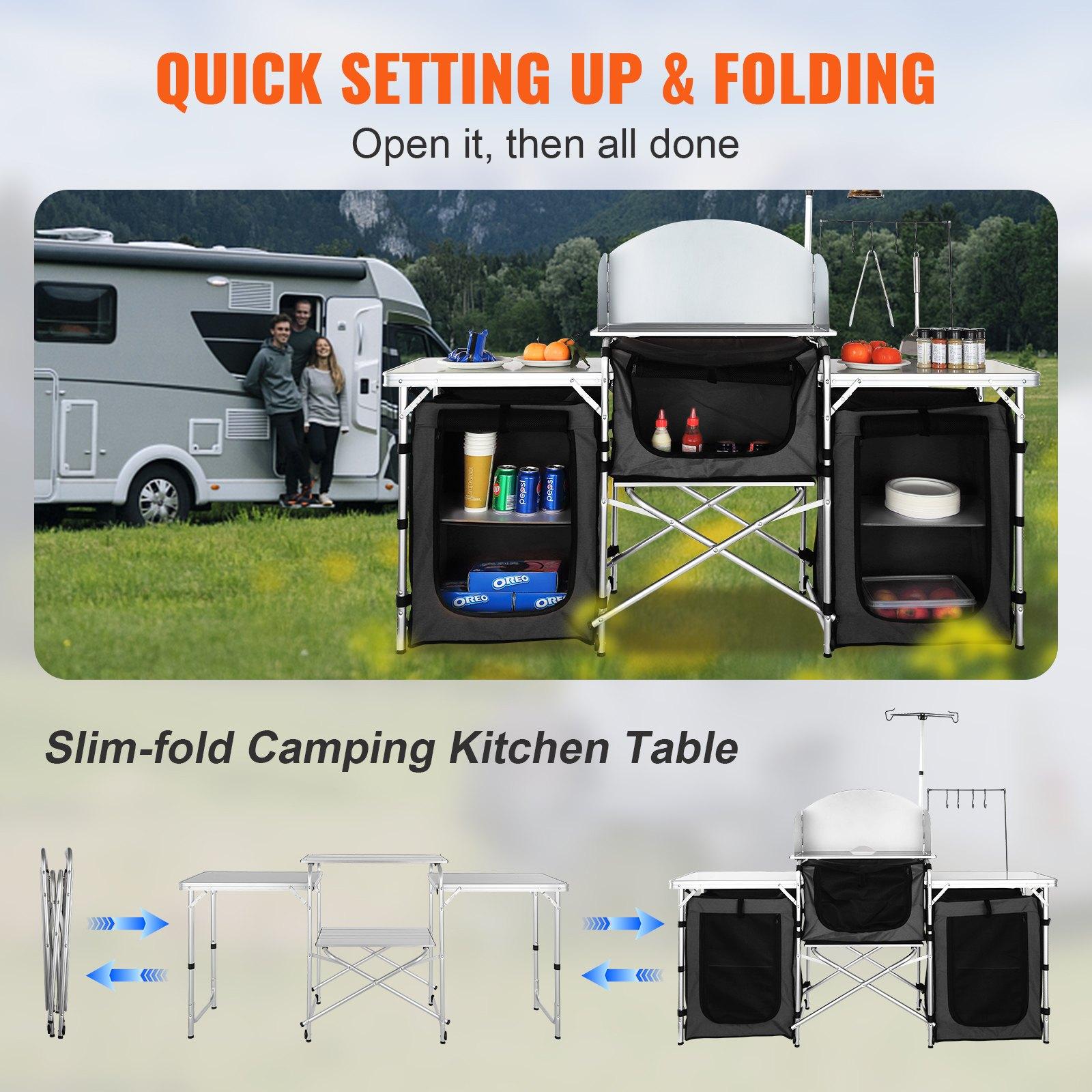 【Father's Day Gifts】VEVOR Fold - đánh giá và giá Outdoor Camping Kitchen Setup