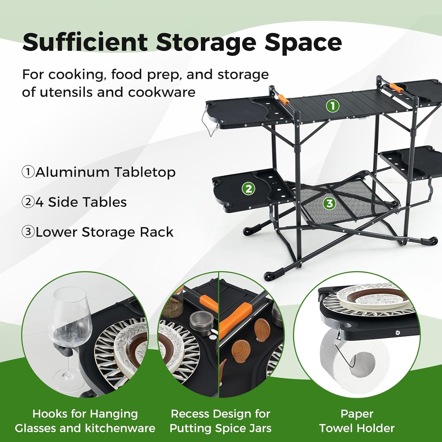 Portable Outdoor Folding Cooki - đánh giá và giá Outdoor Camping Kitchen Setup