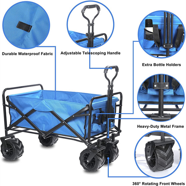 Adjustable Heavy Duty Collapsi - đánh giá và giá Outdoor Camping Wagon