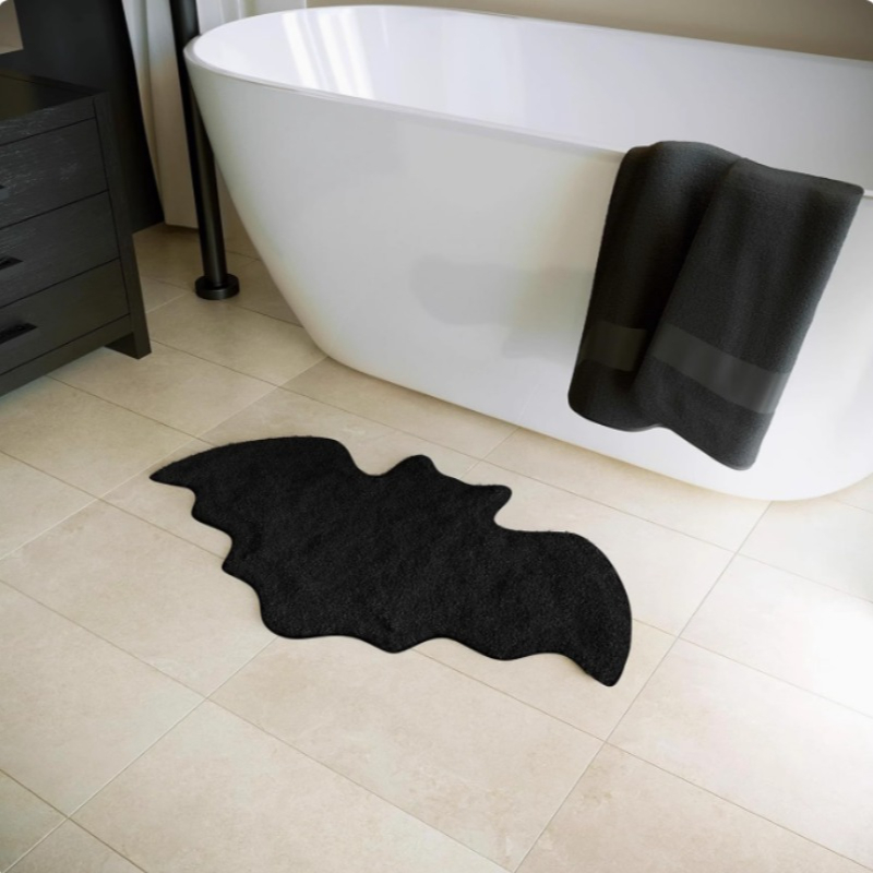 Black Halloween Bat Rug Non Sl - đánh giá và giá Outdoor Camping Kitchen Setup