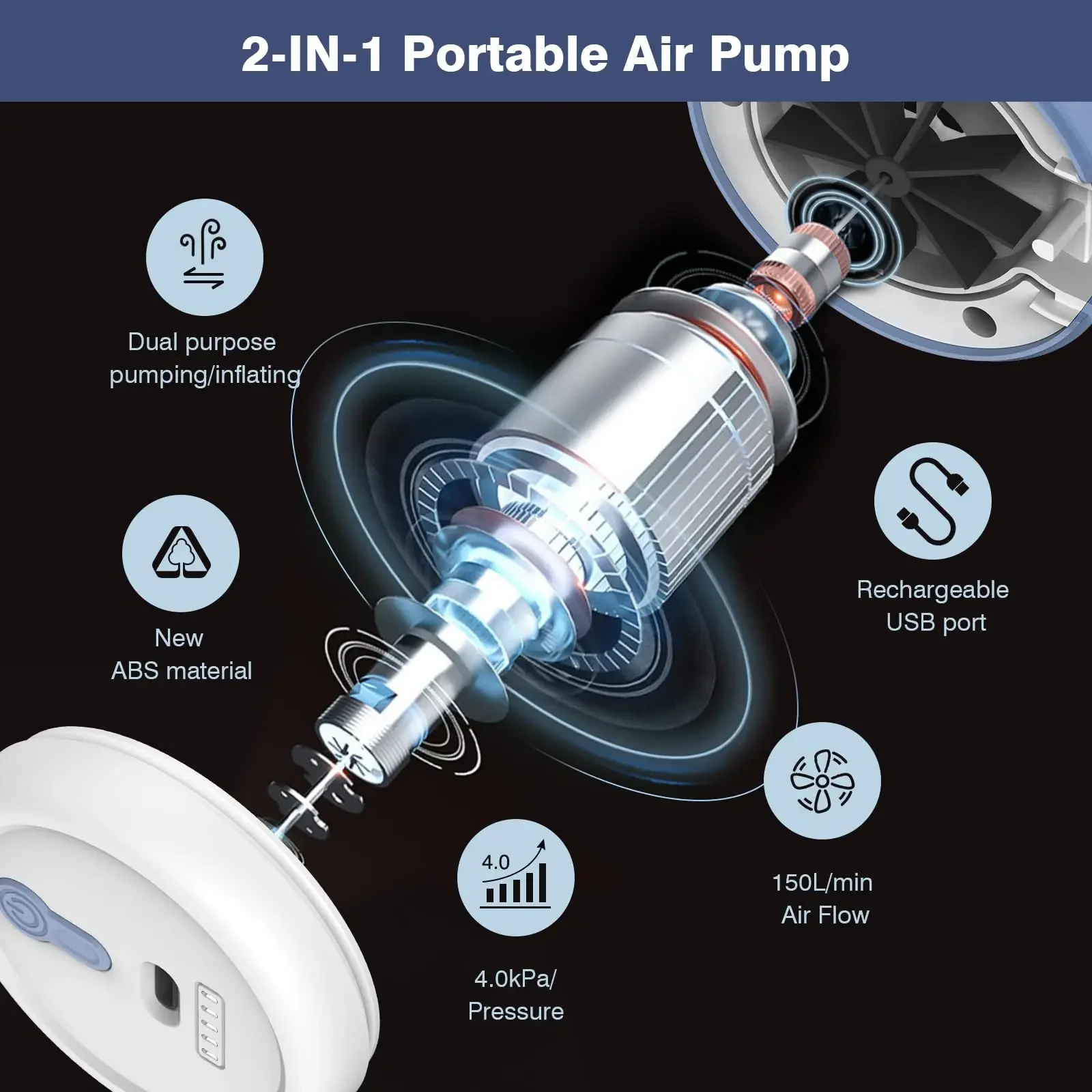 Rechargeable Electric Air Pump - đánh giá và giá Outdoor Inflatable Camping Tent With Air Pump