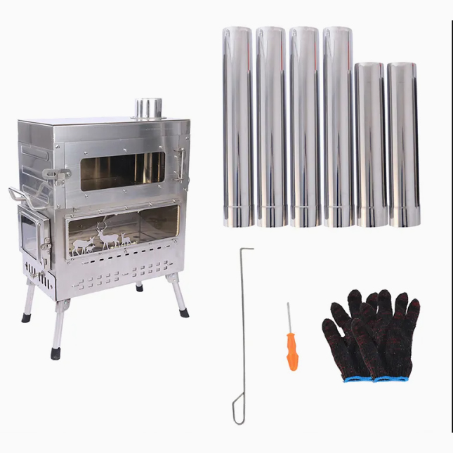 Premium Stainless Steel Wood B - đánh giá và giá Outdoor Camping Wood Burning Stove