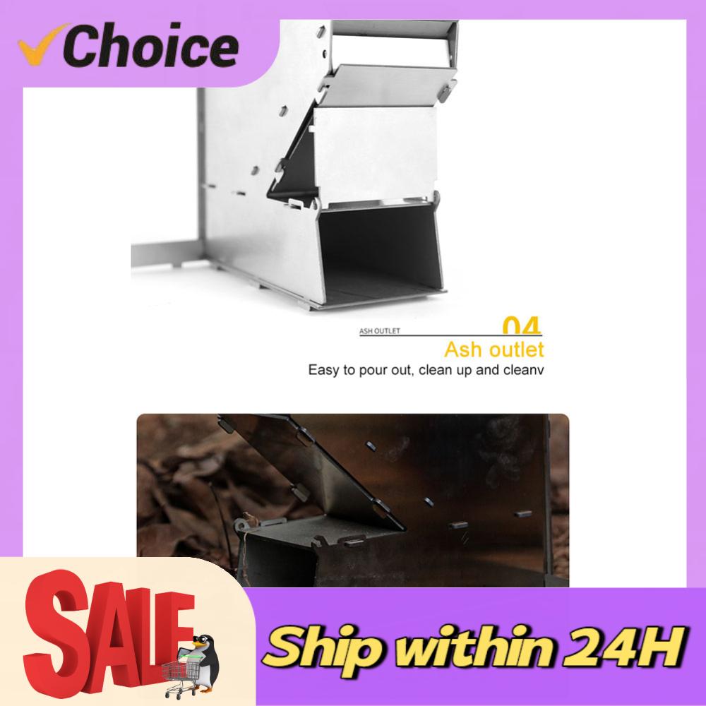 Cooking Stove Stainless Steel  - đánh giá và giá Outdoor Camping Wood Burning Stove