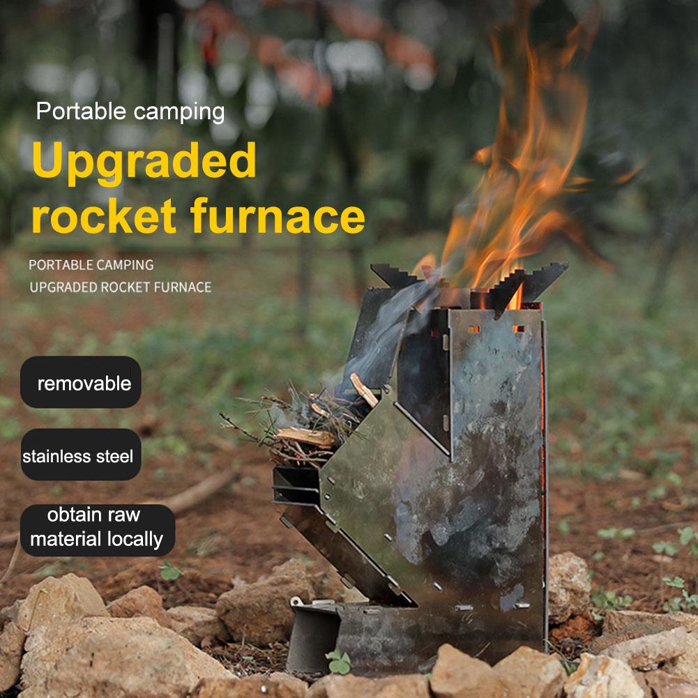 Cooking Stove Stainless Steel  - đánh giá và giá Outdoor Camping Wood Burning Stove