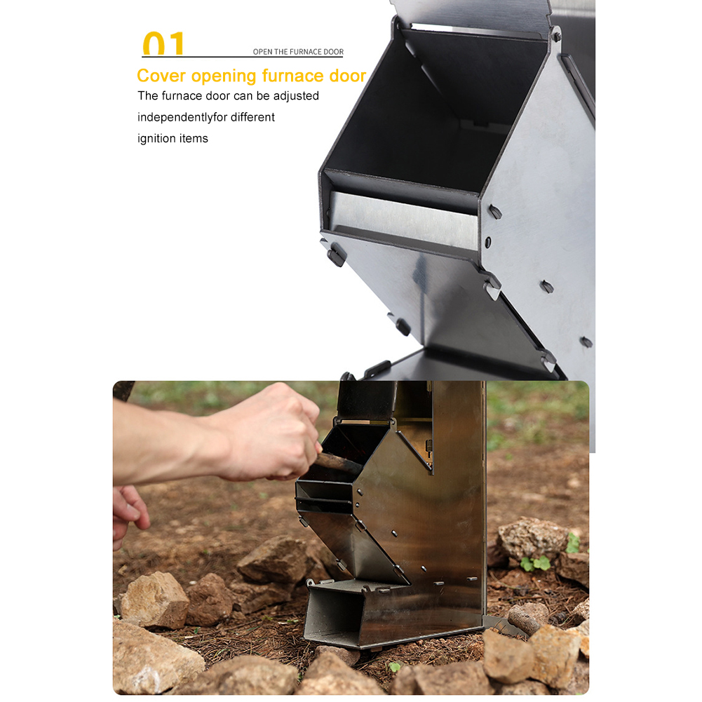 Cooking Stove Stainless Steel  - đánh giá và giá Outdoor Camping Wood Burning Stove