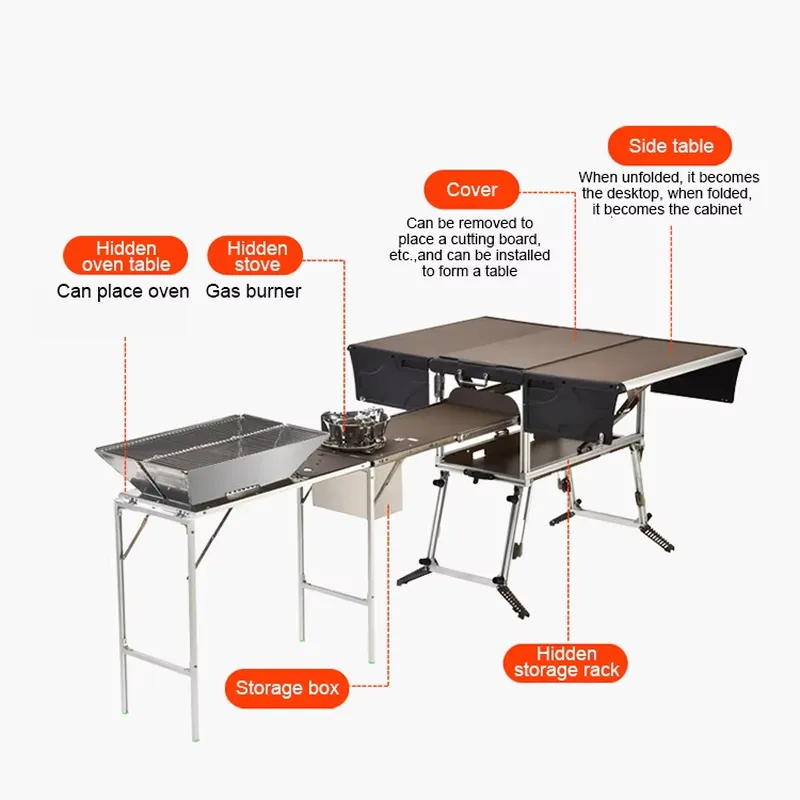 Convenient Camping Kitchen Box - đánh giá và giá Outdoor Camping Kitchen Setup