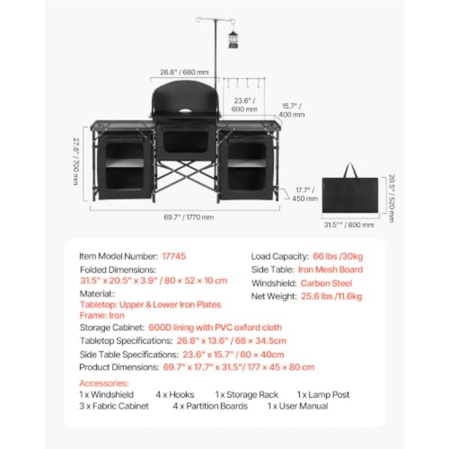 Folding Camping Table, Outdoor - đánh giá và giá Outdoor Camping Kitchen Setup