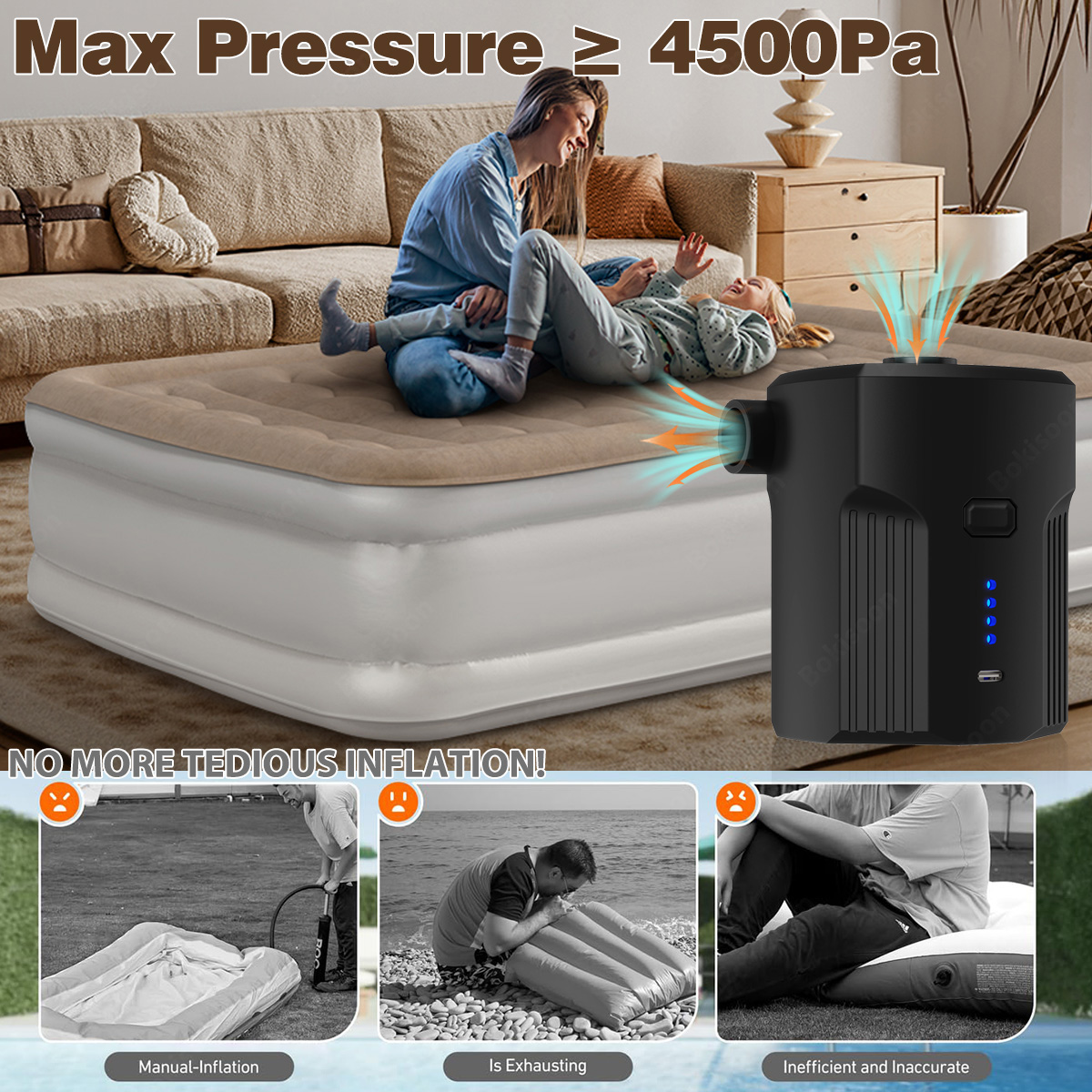 Portable Electric Air Pump for - đánh giá và giá Inflatable Mattress