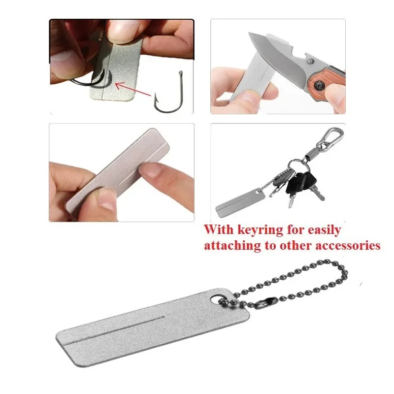 Mini Diamond Sharpening Stone  - đánh giá và giá Outdoor Camping Knife