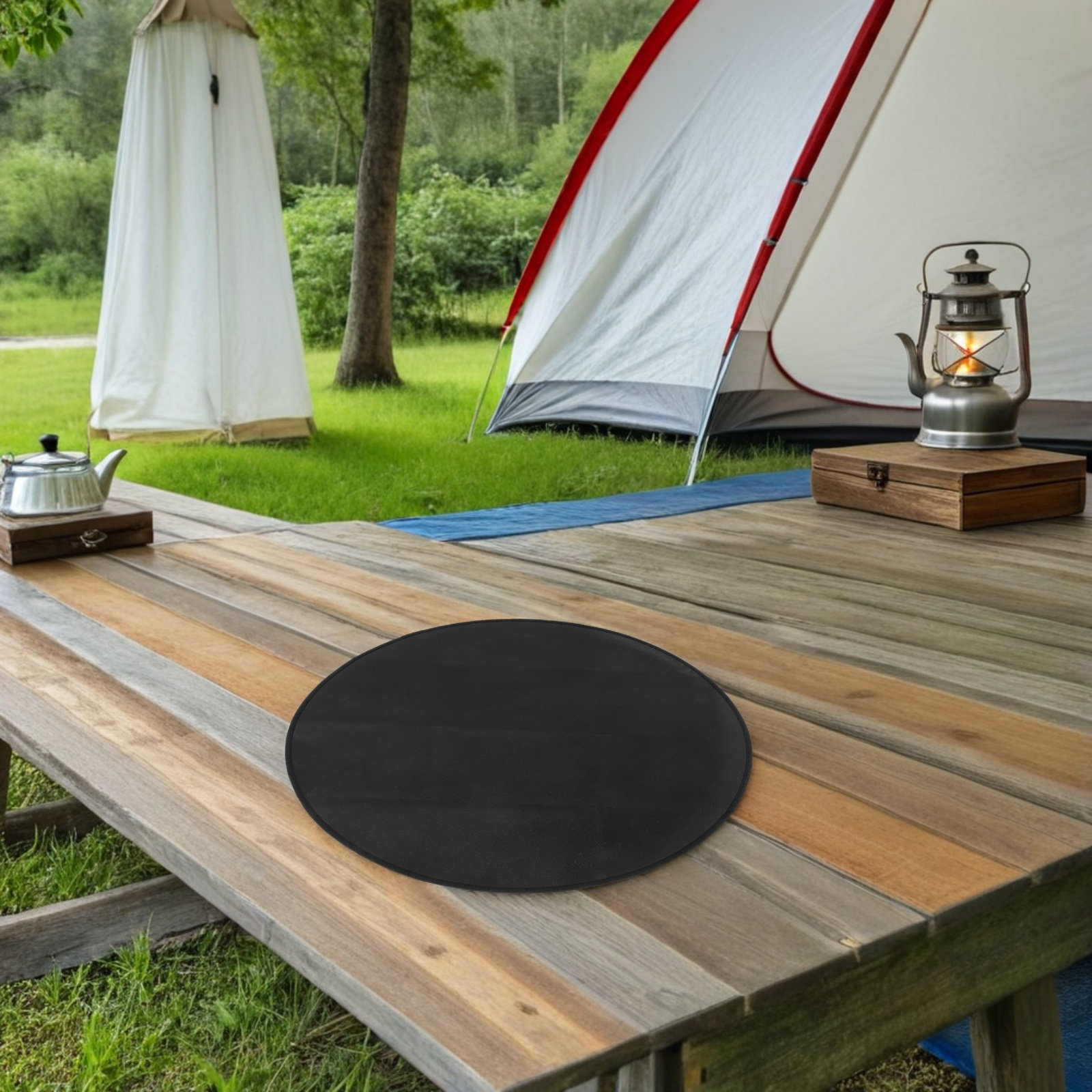 Round Fireproof Bbq Mat Heat R - đánh giá và giá Outdoor Camping Mat Waterproof