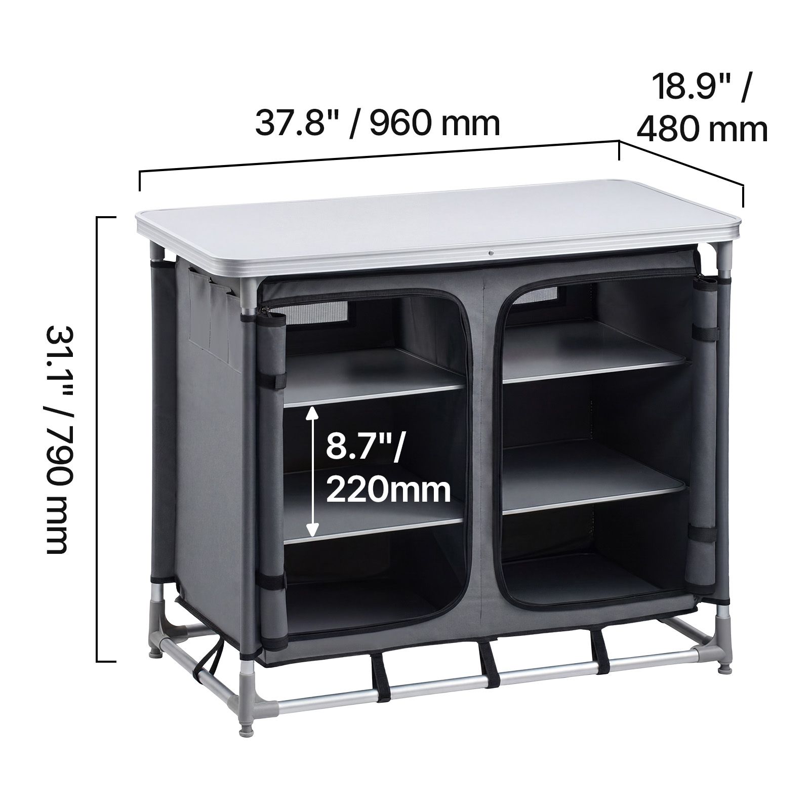 Camping Storage Cabinet, Outdo - đánh giá và giá Outdoor Camping Kitchen Setup