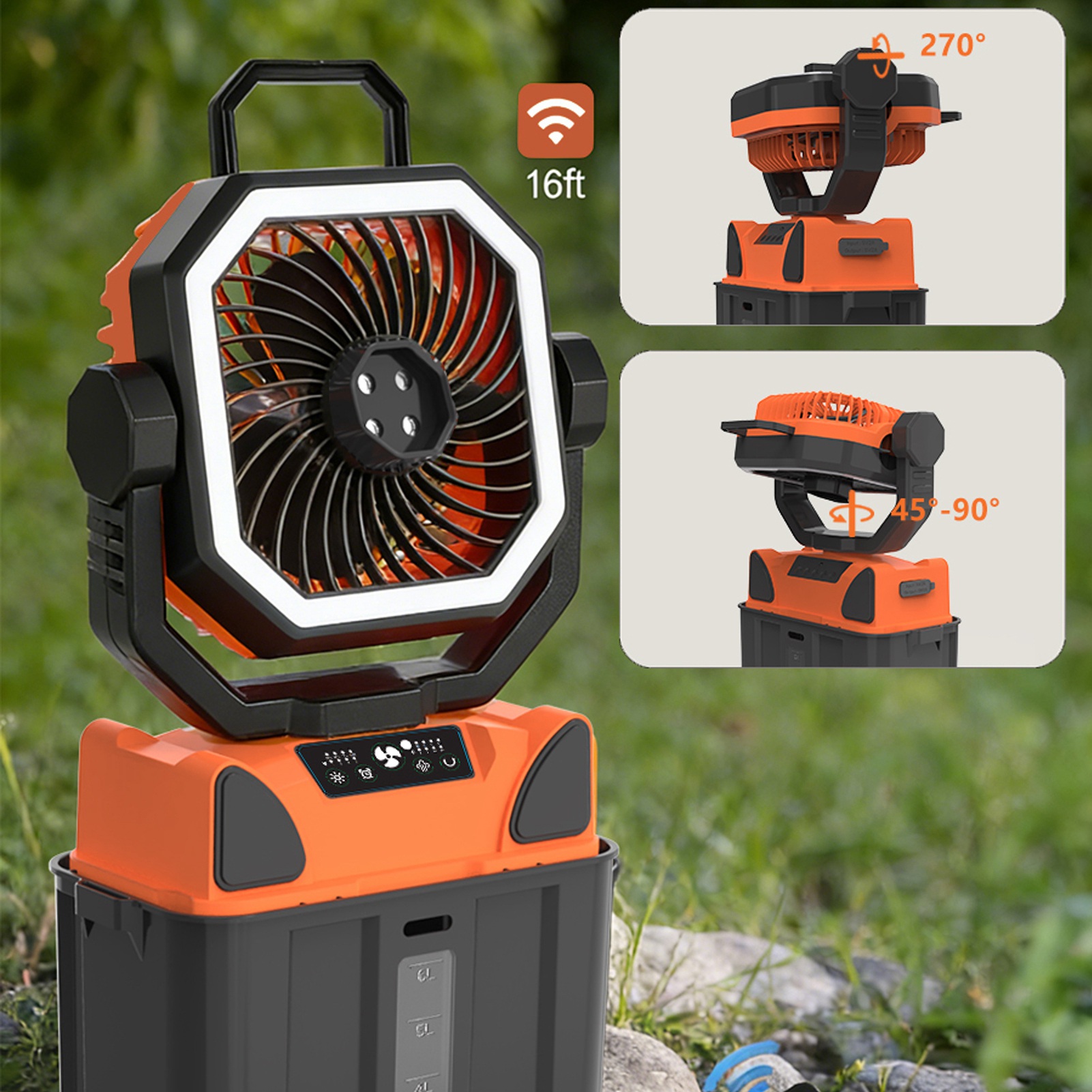 Rechargeable Camping Fan with  - đánh giá và giá Outdoor Camping Fan